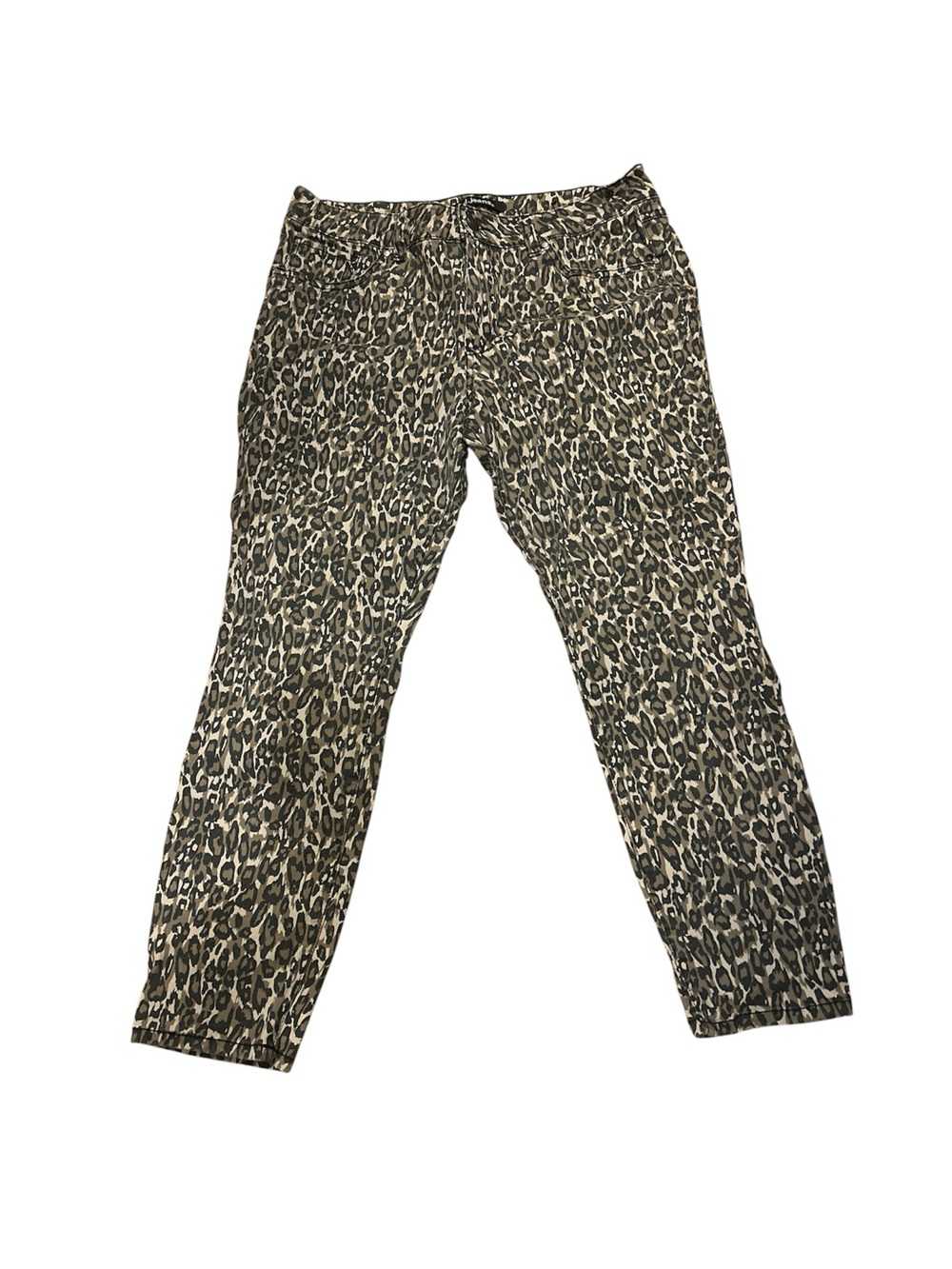 d. jeans Leopard Print Skinny Jeans - Taupe & Black